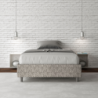Letto Sommier imbottito 1 piazza e mezza 120x190 cm tessuto Era Azelia