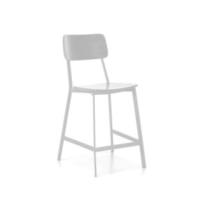 Sgabello in legno Woody 51cm X 51.5cm H 97cm Stones