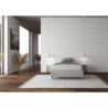 Letto Sommier imbottito 1 piazza e mezza 120x190 cm tessuto Aragona Azelia