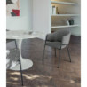 Set di 2 Sedie rivestita in tessuto easy-clean Gambe in metallo verniciato Medea 53cm X 60cm H 78cm Stones