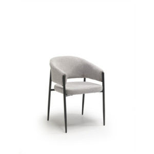 Zoom Set di 2 Sedie in tessuto easy-clean Gambe in metallo verniciato Maya 59.5cm X 54cm H 78.5cm Stones
