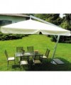 Ombrellone palo laterale Fibrasol silver Made in Italy 3x4