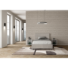 Letto imbottito 1 piazza e mezza 120x190 cm tessuto Labirinto Adele