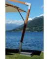 Ombrellone palo laterale Fibrasol wood Made in Italy - 300 x 400 cm