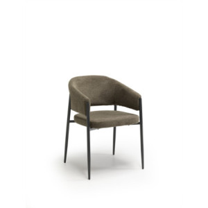 Zoom Set di 2 Sedie in tessuto easy-clean Gambe in metallo verniciato Maya 59.5cm X 54cm H 78.5cm Stones