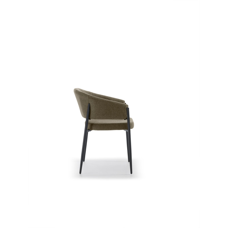 Set di 2 Sedie in tessuto easy-clean Gambe in metallo verniciato Maya 59.5cm X 54cm H 78.5cm Stones