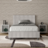 Letto imbottito 1 piazza e mezza 120x190 cm tessuto Aragona Adele