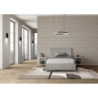 Letto imbottito 1 piazza e mezza 120x190 cm tessuto Aragona Adele