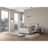 Letto imbottito 1 piazza e mezza 120x190 cm tessuto Aragona Adele