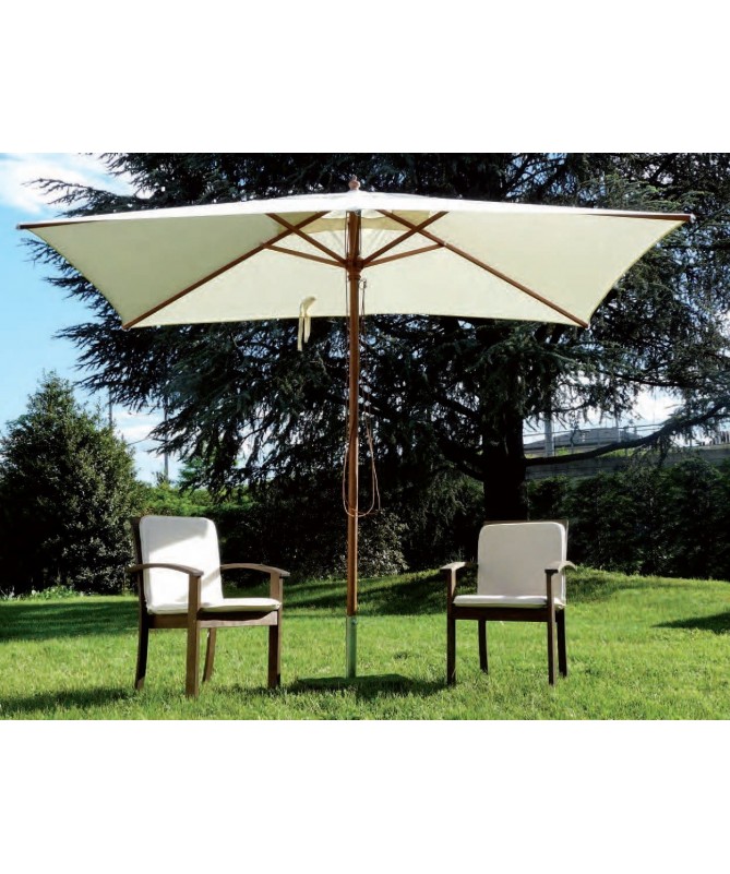 Ombrellone palo centrale Timbers Made in Italy - 200 x 300 cm