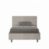 Letto imbottito 1 piazza e mezza 120x210 cm tessuto Era Adele