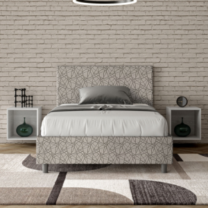 Zoom Letto imbottito 1 piazza e mezza 120x210 cm tessuto Era Adele