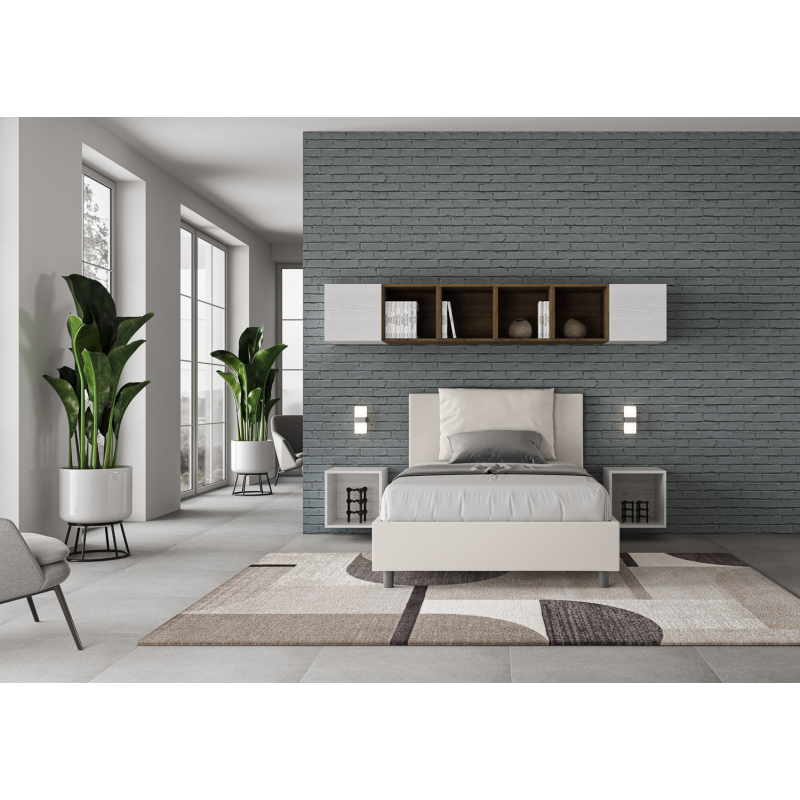 Letto imbottito 1 piazza e mezza 120x190 cm Antea