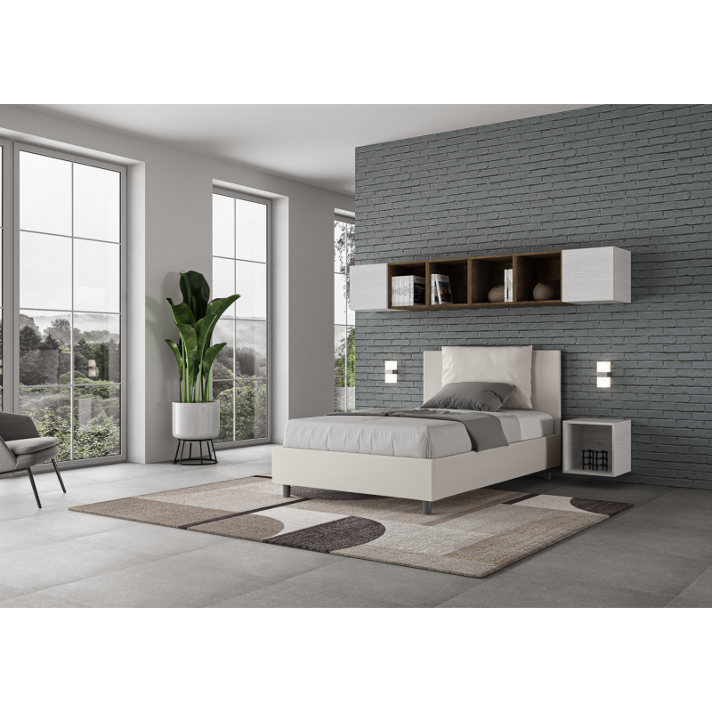 Letto imbottito 1 piazza e mezza 120x190 cm Antea