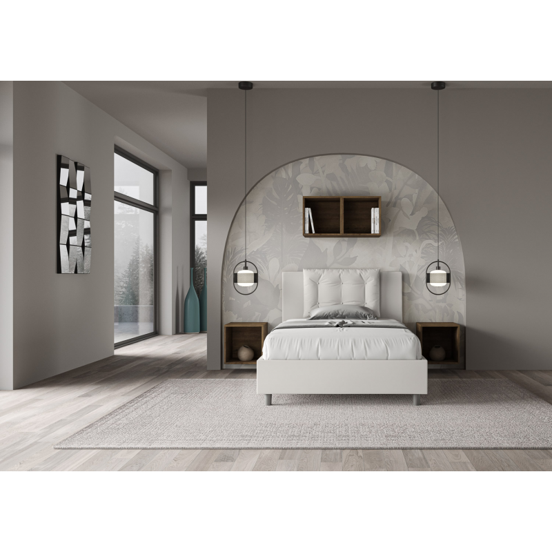 Letto imbottito 1 piazza e mezza 120x190 cm Annalisa