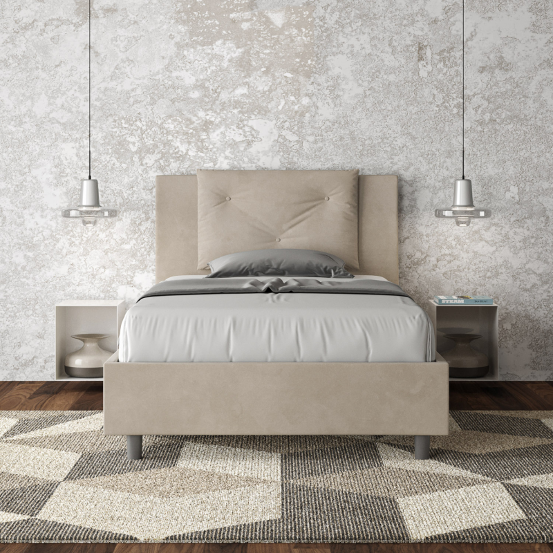 Letto imbottito 1 piazza e mezza 120x190 cm Appia