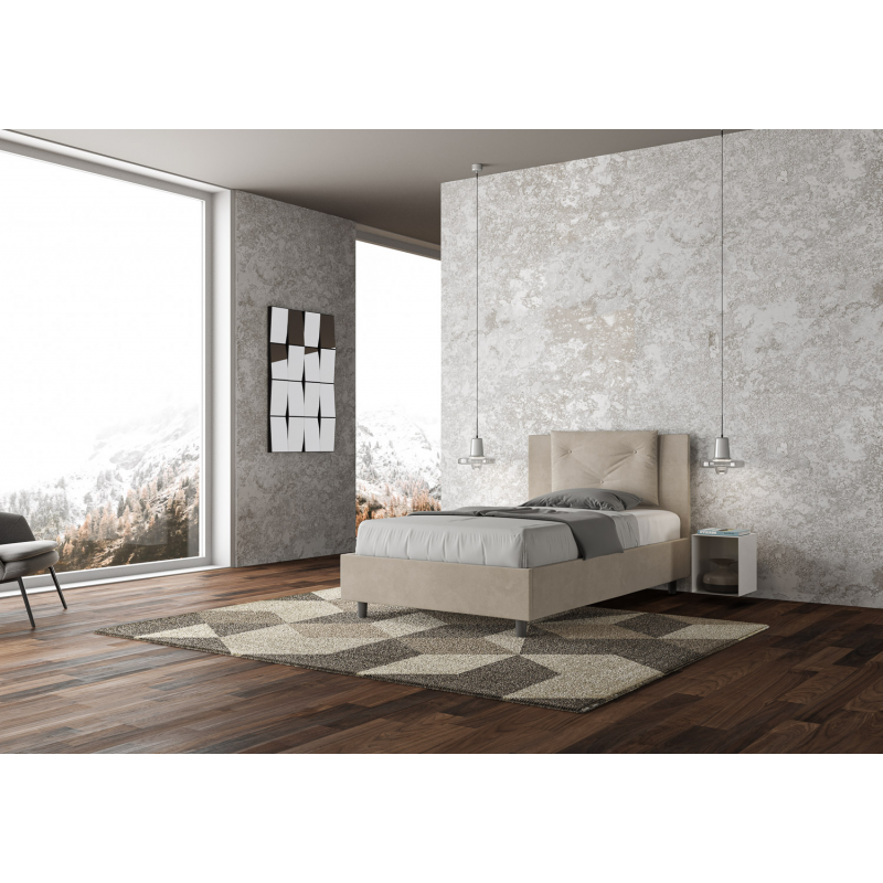 Letto imbottito 1 piazza e mezza 120x190 cm Appia