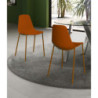 Set di 4 Sedie in polipropilene Frida 49cm X 48.5cm H 88cm Stones