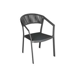 Sedia Cagliari contract alluminio grigio antracite Moia outdoor
