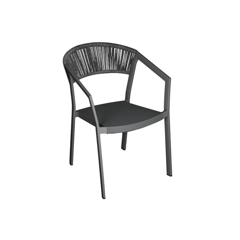 Sedia Cagliari contract alluminio grigio antracite Moia outdoor
