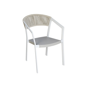 Sedia Cagliari contract alluminio bianco Moia outdoor design