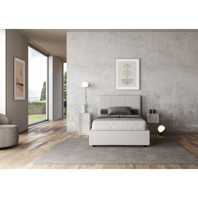 Letto imbottito 1 piazza e mezza 120x200 cm Mika