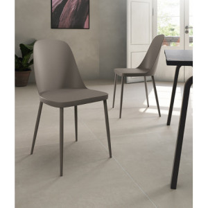 Set di 4 Sedie in polipropilene Tamara 46cm X 55cm H 80cm Stones
