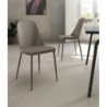 Set di 4 Sedie in polipropilene Tamara 46cm X 55cm H 80cm Stones