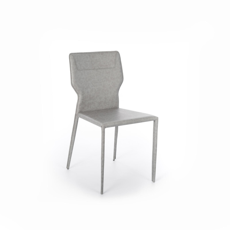 Set di 2 Sedie in similcuoio Kim 56cm X 44cm H 86.5cm Stones
