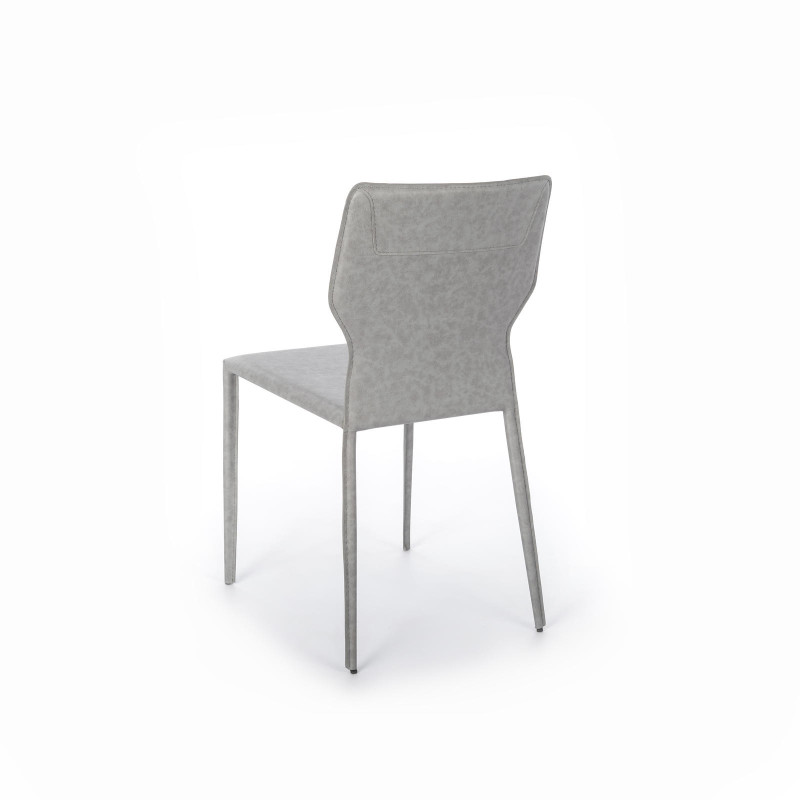 Set di 2 Sedie in similcuoio Kim 56cm X 44cm H 86.5cm Stones