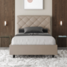 Letto imbottito 1 piazza e mezza 120x190 cm Priya