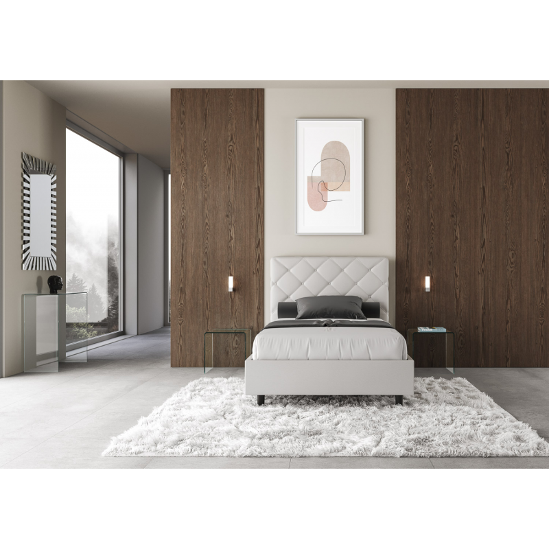 Letto imbottito 1 piazza e mezza 120x190 cm Priya