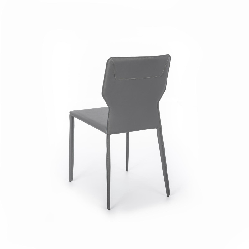 Sedia in similcuoio Kim 56cm X 44cm H 86.5cm Stones