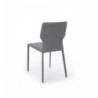 Sedia in similcuoio Kim 56cm X 44cm H 86.5cm Stones