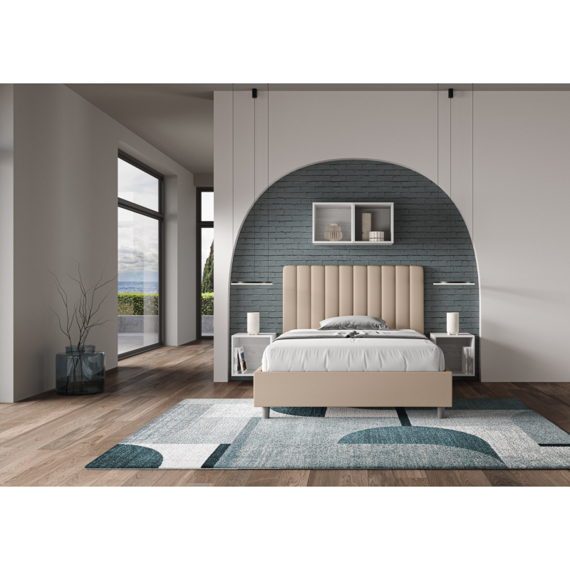 Letto imbottito 1 piazza e mezza 120x190 cm Agueda