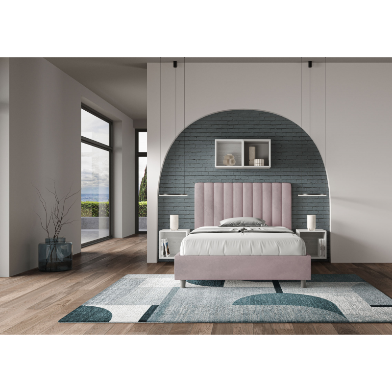 Letto imbottito 1 piazza e mezza 120x190 cm Agueda