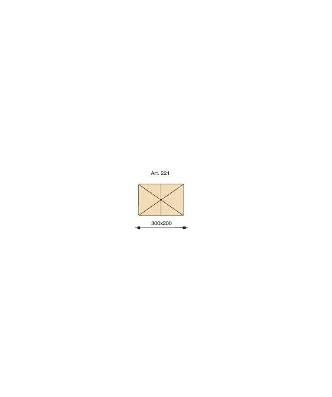 Ombrellone palo centrale Cathay - 200 x 300 cm Diff.