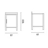 Modulo cucina ad ante 60x60 antracite Moia da esterno resistente