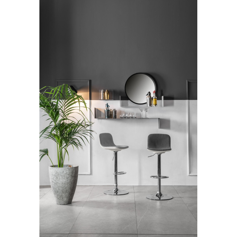 Set di 2 Sgabelli in tessuto Jimmy 38.5cm X 36cm H 88/102cm Stones