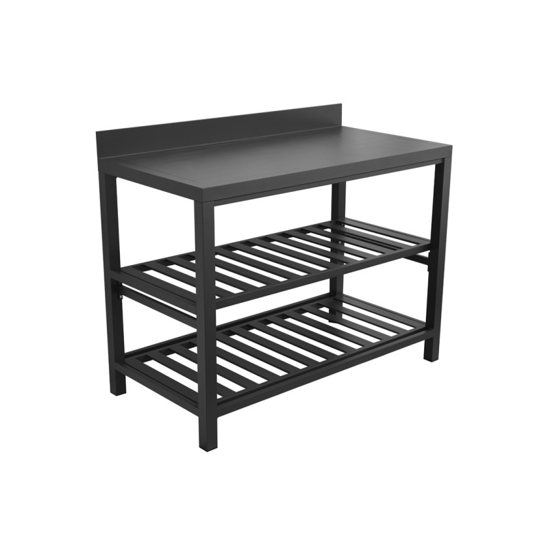 Modulo cucina a ripiani aperti antracite per esterno Moia