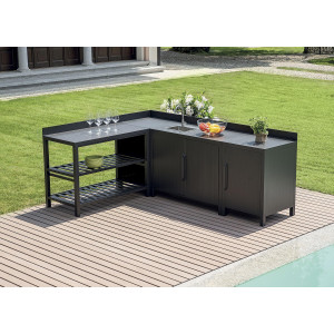Zoom Modulo Cucina A Ripiani Aperti 120 X 60 Antracite Moia