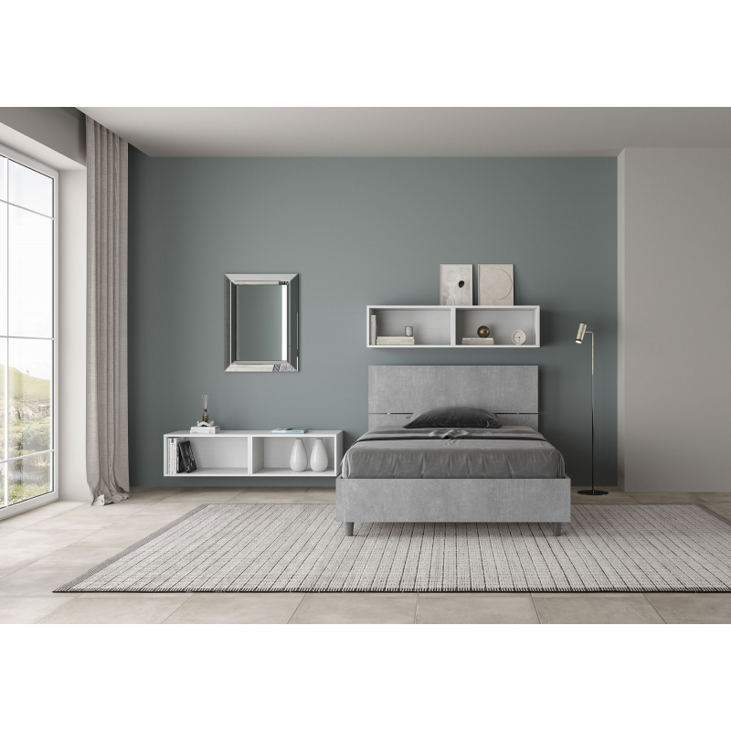 Letto 1 piazza e mezza 120x190 cm testata dritta Demas