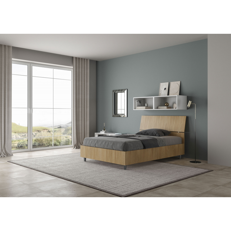 Letto 1 piazza e mezza 120x190 cm testata inclinata Demas