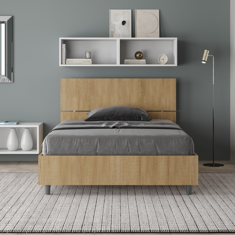 Letto 1 piazza e mezza 120x190 cm testata inclinata Demas