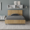 Letto 1 piazza e mezza 120x190 cm testata inclinata Demas