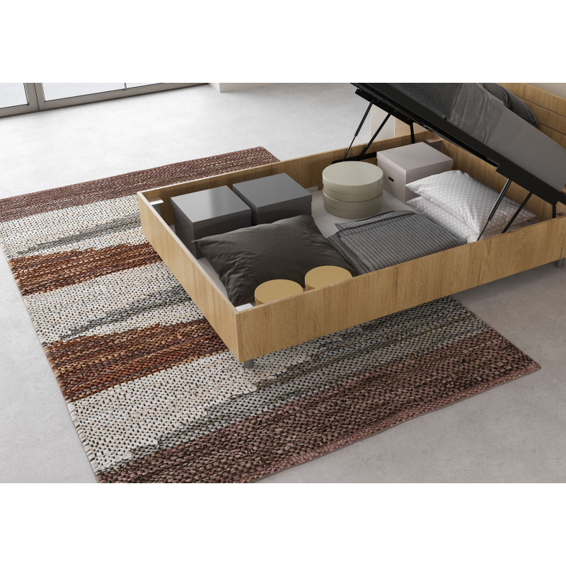 Letto 1 piazza e mezza 120x190 cm testata inclinata Demas