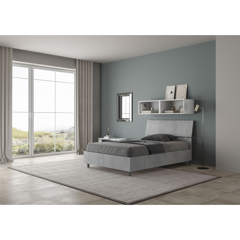 Letto 1 piazza e mezza 120x190 cm testata inclinata Demas