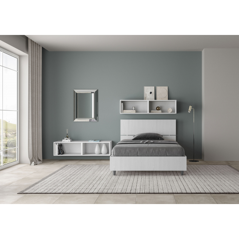 Letto 1 piazza e mezza 120x200 cm testata inclinata Demas