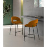Set di 2 Sgabelli in Tessuto Greta 52 x 50 x 89 cm Stones
