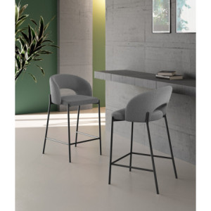 Zoom Sgabello in tessuto Greta 50cm X 52cm H 89cm Stones